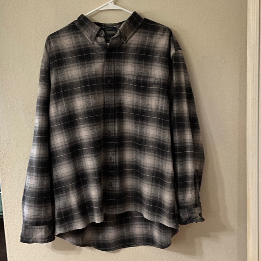 Pendleton Black and Gray plaid Shirt XL